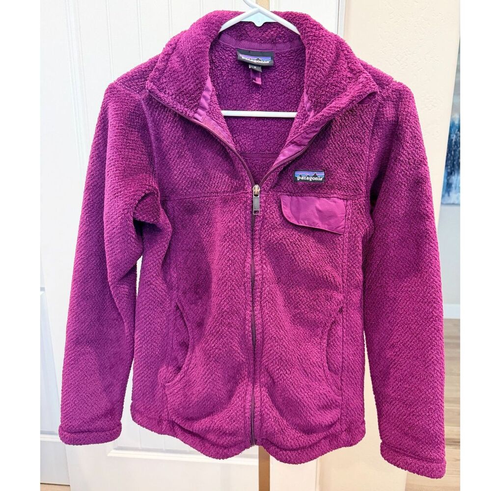 Patagonia Women's Re-Tool Full Zip Fleece Jacket Small Purple High Pile